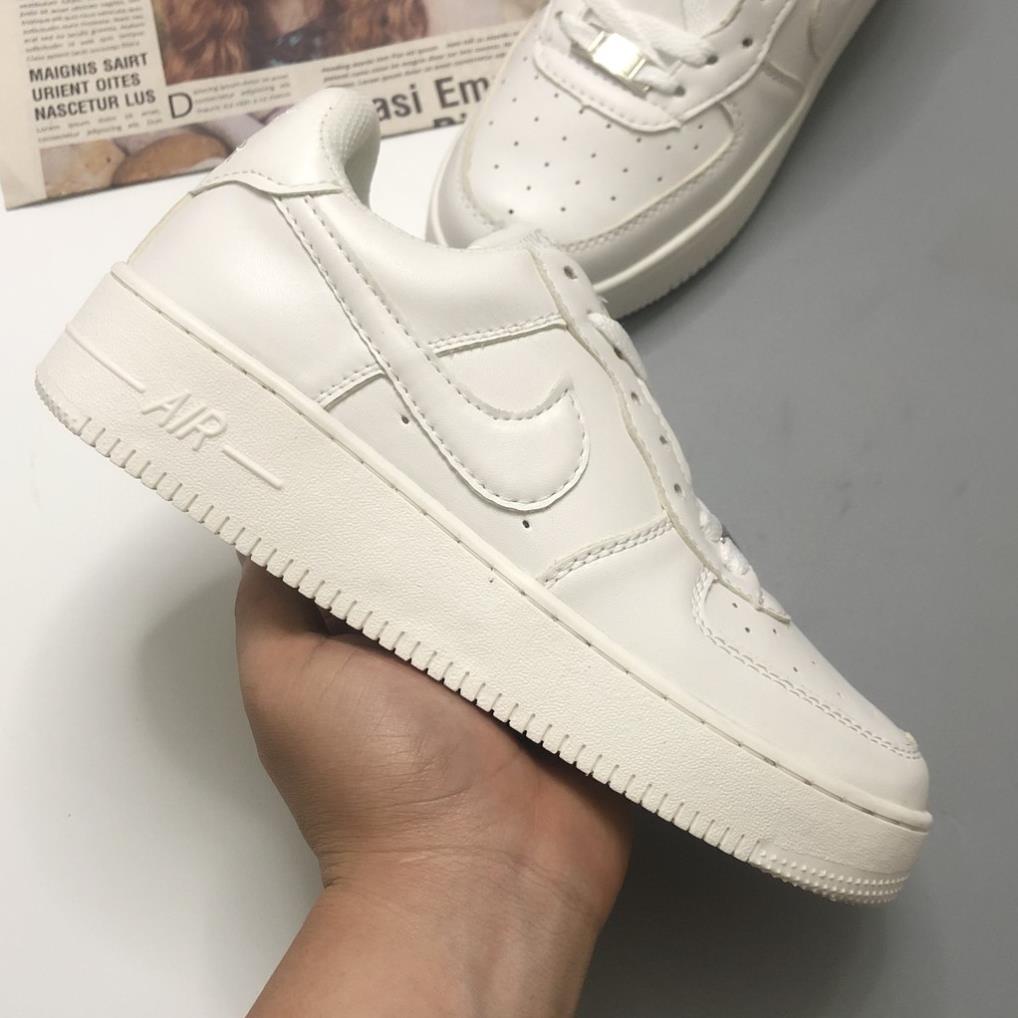 Giày Thể Thao Af1 Nam Nữ Trắng Cổ Thấp, Giày Sneaker Air Force 1 Da Cao Cấp Tôn Chiều Cao Siêu Xinh