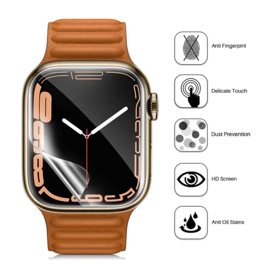 Bộ miếng dán 3D Hydrogel mềm bảo vệ màn hình cho Apple Watch series 7 41mm/45mm