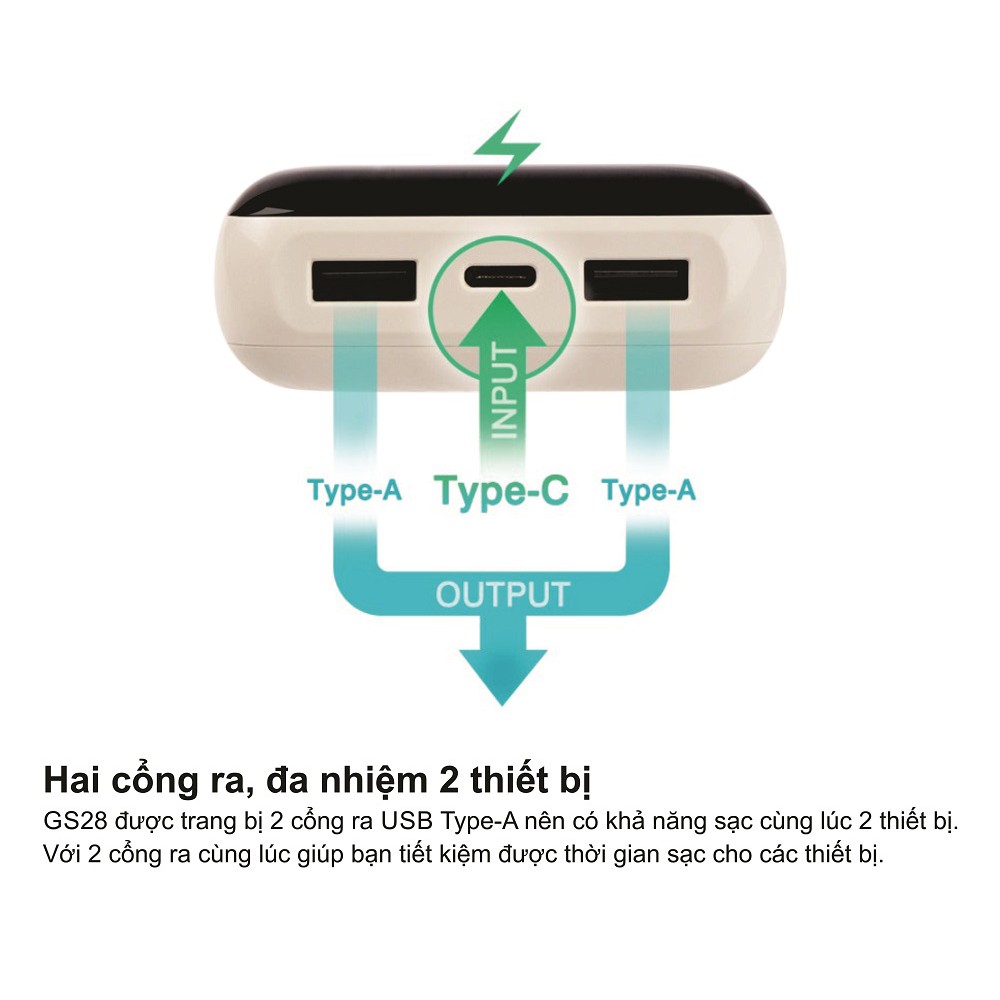 Pin sạc dự phòng Silicon Power - GP28 10.000mAh - Hàng chính hãng