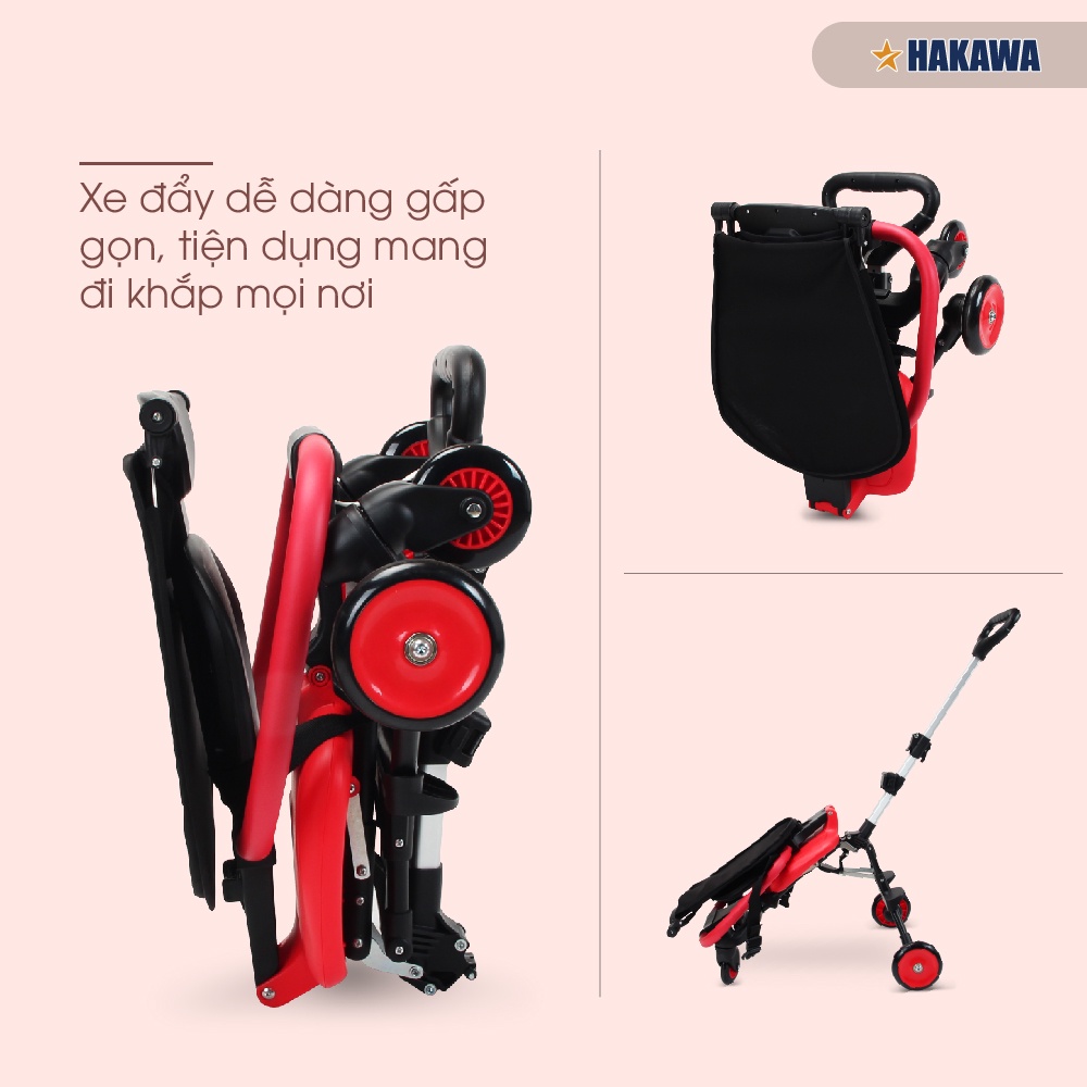 Xe đẩy gấp gọn cho bé HAKAWA HK-B07 - bảo hành chính hãng 2 năm