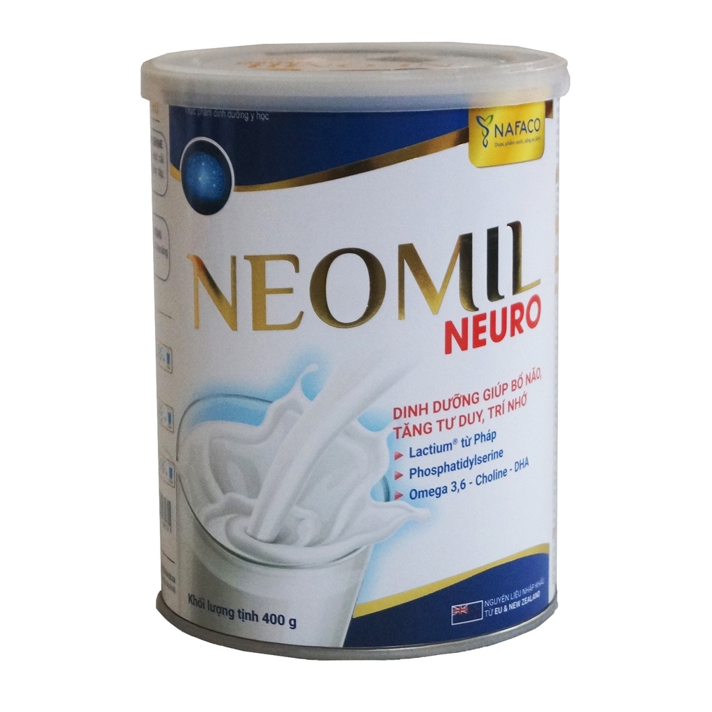 Sữa bột dinh dưỡng Neomil Neuro 900g (chuyên dùng cho người học tập căng thẳng, stress, người tự kỷ...)