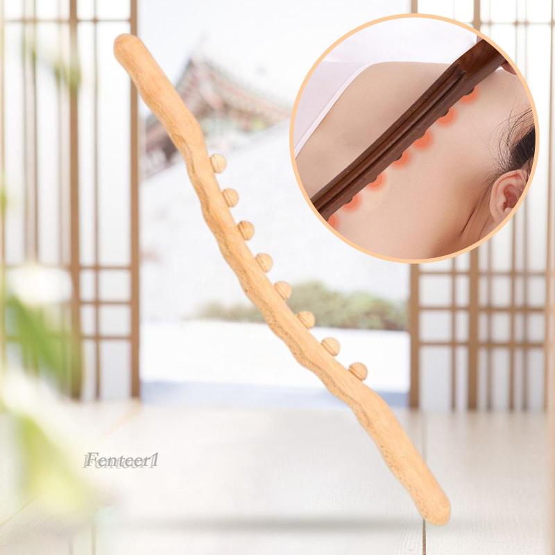 [Fenteer1] Con Lăn Gỗ Gua Sha Cầm Tay Chuyên Nghiệp Cho Eo Và Lưng