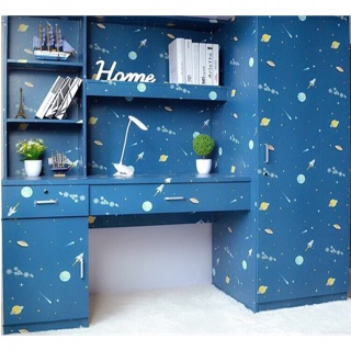 Giấy dán tường vũ trụ❤️FREESHIP❤️giấy dán tường bầu trời đêm khổ 45cm-decal dán tường hành tinh xanh có sẵn keo