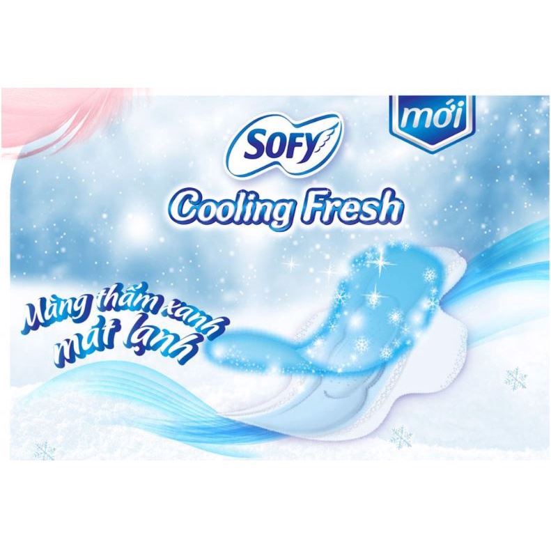 Băng Vệ Sinh Sofy Cooling Fresh Ultra Slim 23cm Có Cánh - 8 Miếng [che tên sản phẩm khi giao hàng]