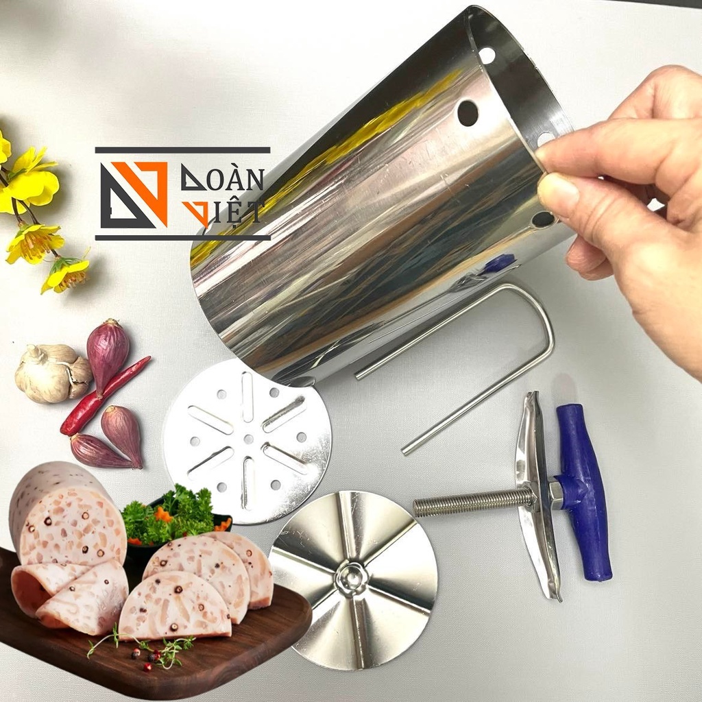 [KÈM CÔNG THỨC] Khuôn Làm Giò Thủ 1kg/ 0,5kg Inox 304 Cao Cấp.