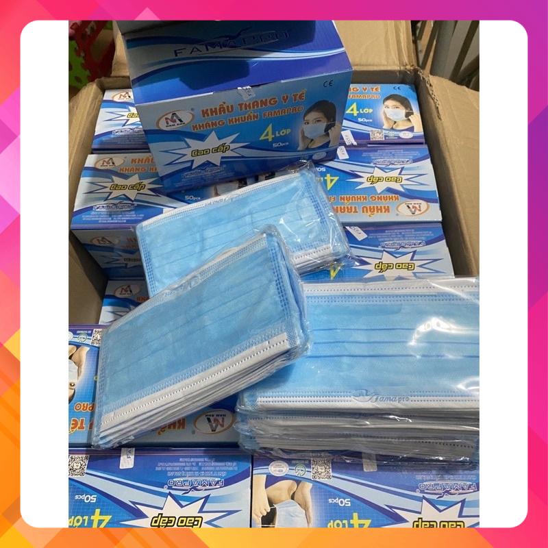 Khẩu trang y tế, khẩu trang y tế 4 lớp chính hãng hàng công ty Nam Anh, có giấy kiểm định chất lượng