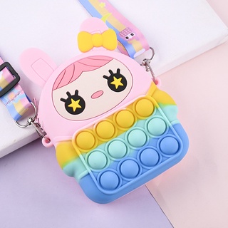 Túi Đeo Chéo Silicon Pop It Búp Bê Cho Bé