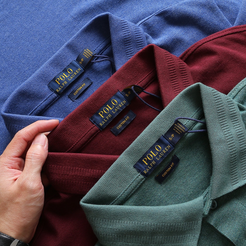 Áo Thun Nam POLO RALPH LAUREN LOGO THÊU hàng xuất khẩu vnxk cực xịn - trơn không viền cổ cao cấp DV 5 màu RL21