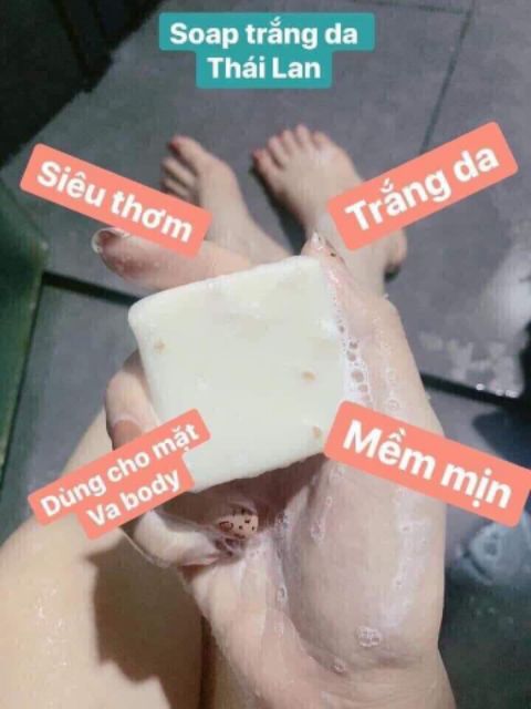 Xà phòng cám gạo rửa mặt và tắm kích trắng da