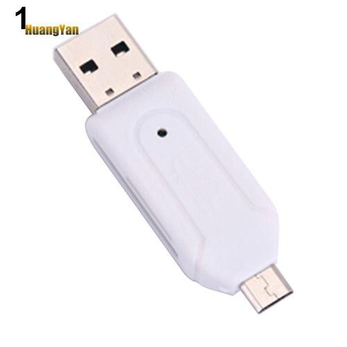 Đầu Đọc Thẻ Nhớ Usb Otg 2 Trong 1 Cho Pc Điện Thoại