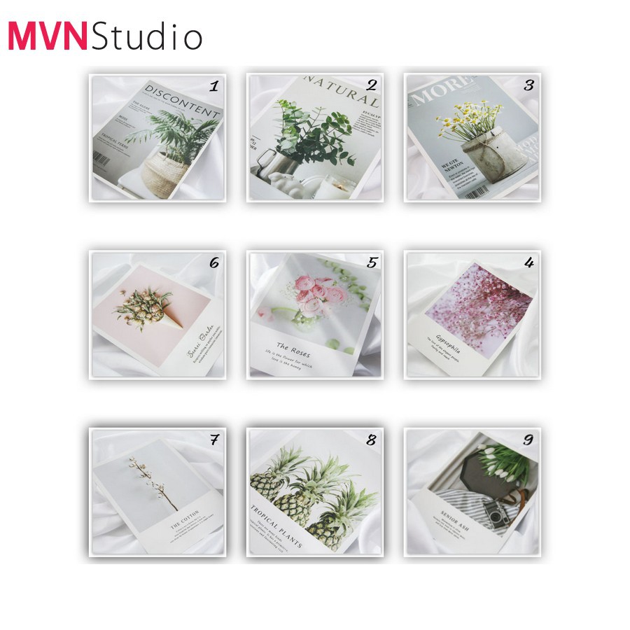 MVN Studio - 9 mẫu bìa tạp chí đẹp sang trọng tinh tế dùng làm đạo cụ chụp ảnh decor