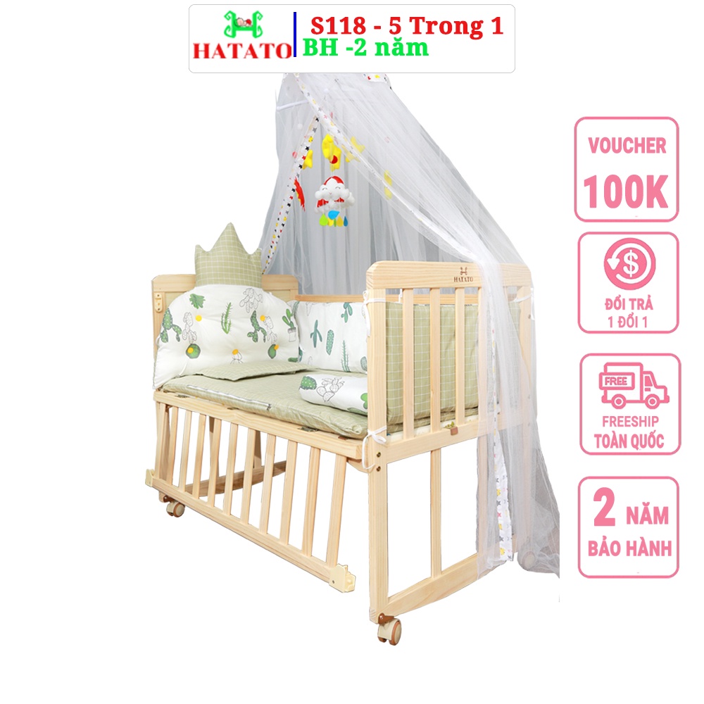 Nôi Cho Bé Hatato S118 - 5 Trong 1