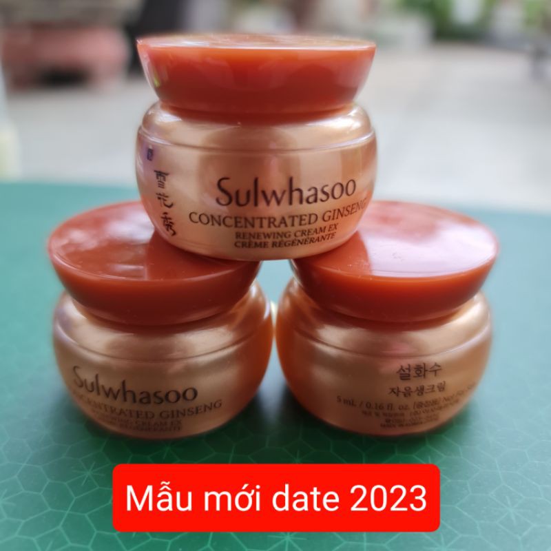 [No box]Kem dưỡng Nhân Sâm ngăn ngừa lão hóa Sulwhasoo Concentrated Ginseng Renewing Cream Ex (5ml)