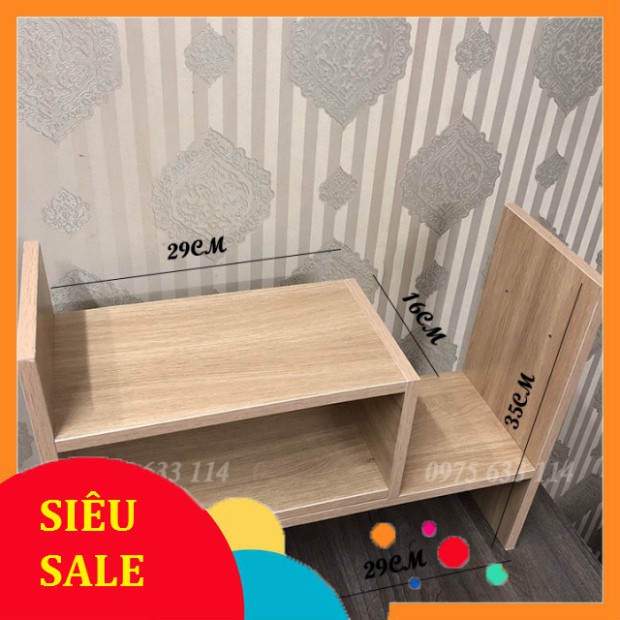 Kệ sách để bàn ❤️FREESHIP❤️ Giá sách gỗ 3 tầng lắp ghép siêu xinh để bàn làm việc, bàn học