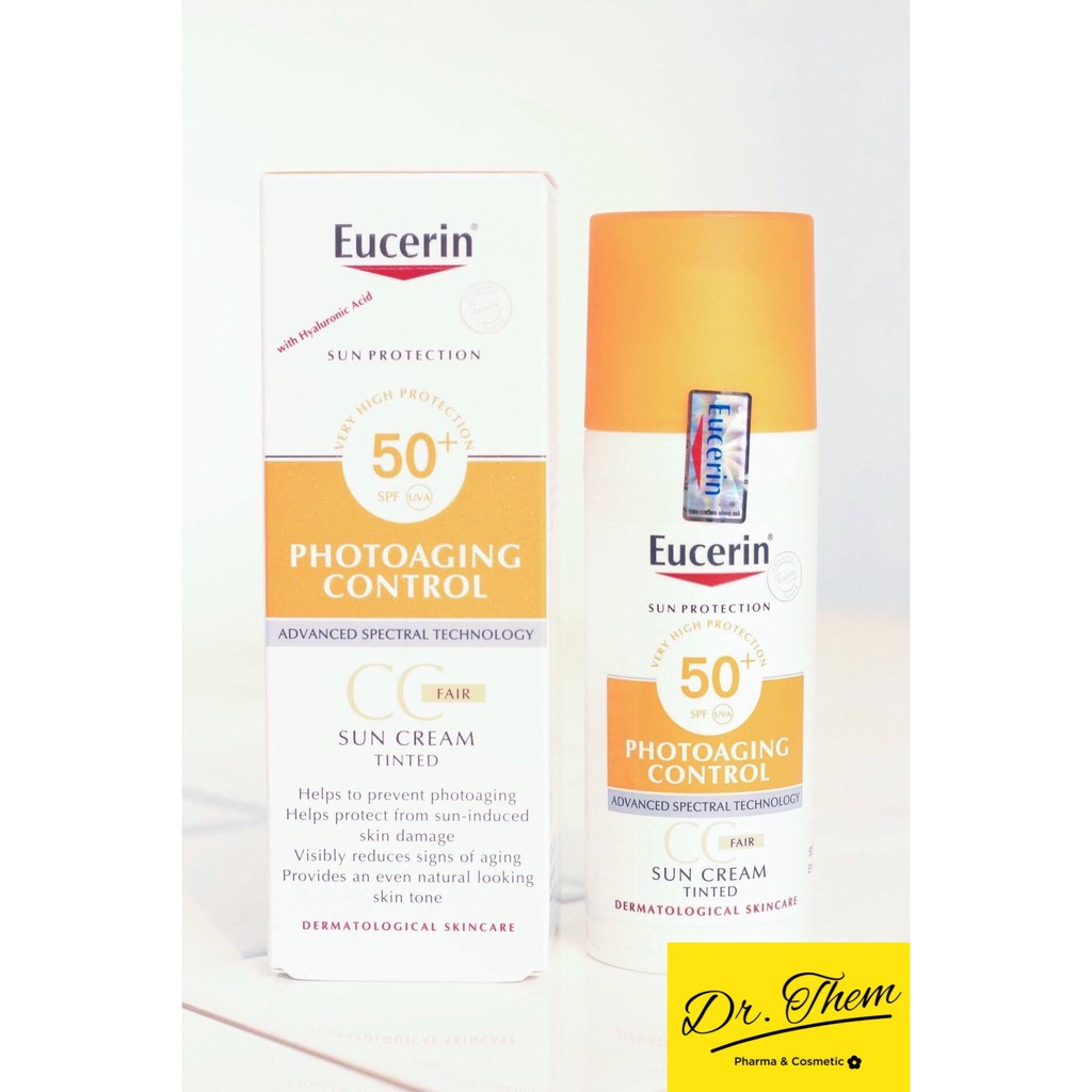 Kem Chống Nắng Eucerin Làm Đều Màu Da Eucerin Sun Cream Face Tinted CC Cream Photoaging Control SPF50 50ml