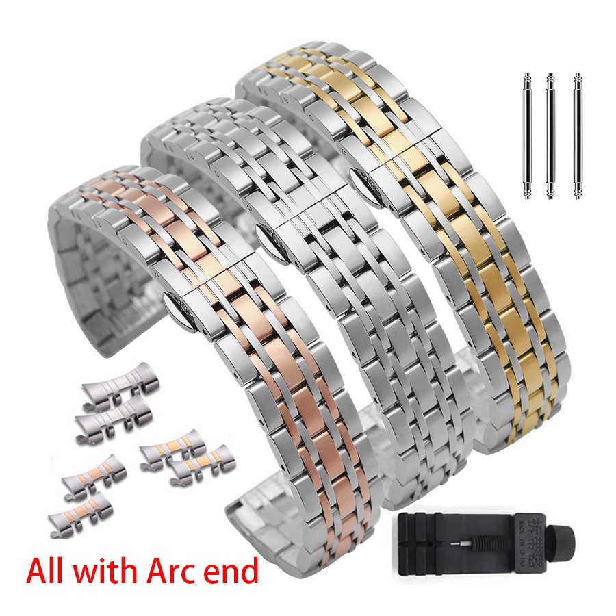 Dây Đeo Đồng Hồ Bằng Thép Không Gỉ 12/13/14/16/18/19/20/21/22/24 Mm