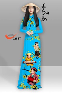 Vải áo dài lụa in 3D