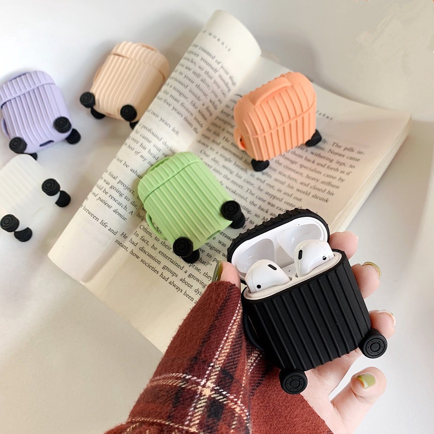 Vỏ Bảo Vệ Hộp Đựng Tai Nghe Airpods Hình Vali Cá Tính