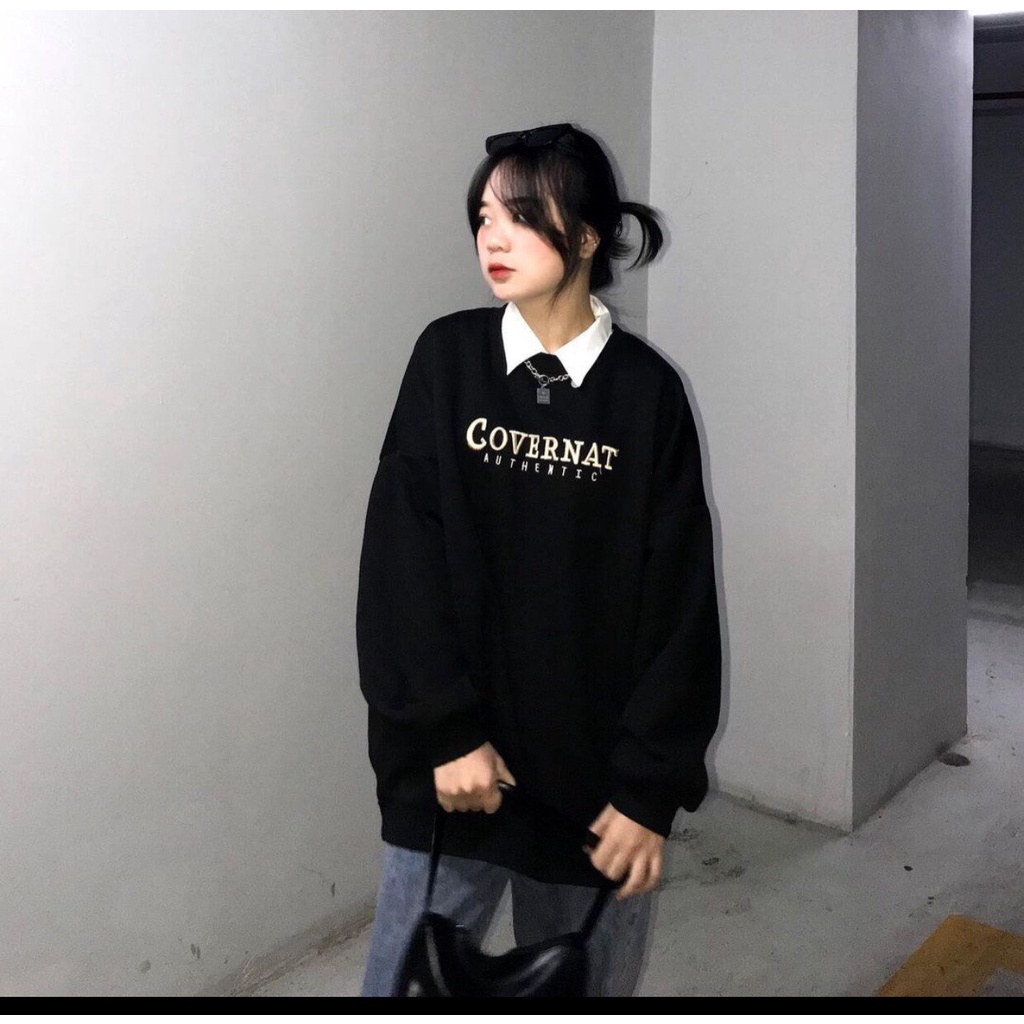 Áo Hoodie Form Rộng Dài Tay Covernat - Áo khoác oversize nam nữ tay bồng họa tiết nổi bật, cá tính, thiết kế năng động