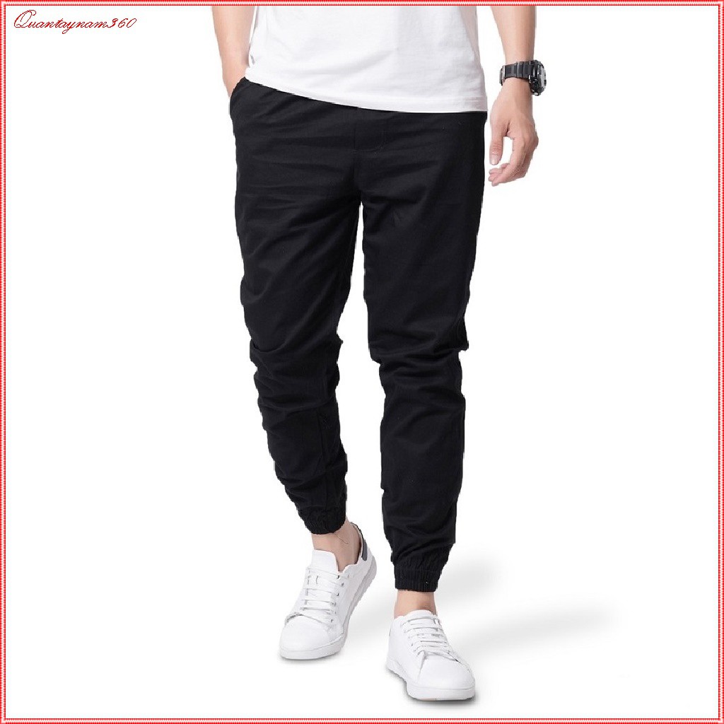 Quần jogger nam kaki co giãn cao cấp, quần kaki chất vải co giãn nhẹ bo chun ống chân | BigBuy360 - bigbuy360.vn