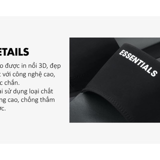 Dép Quai Ngang Essentials Full Đen