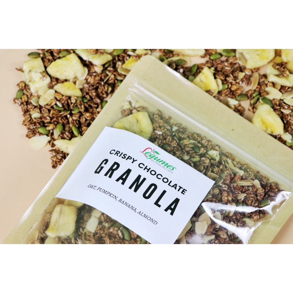 Granola Ngũ Cốc Ăn Kiêng Không Đường Thuần Chay - Bữa Sáng Lành Mạnh, Hỗ Trợ Giảm Cân thích hợp chế độ ăn eat clean