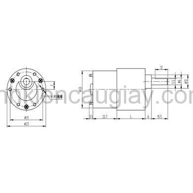 Động Cơ DC Giảm Tốc JGB37-520 24VDC