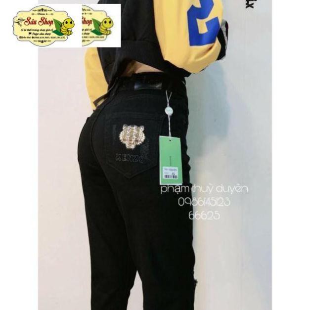 [1 NGÀY DUY NHẤT] Quần Bò Dáng Baggy Thêu Kenzo Sau Túi Cực Chất | BigBuy360 - bigbuy360.vn