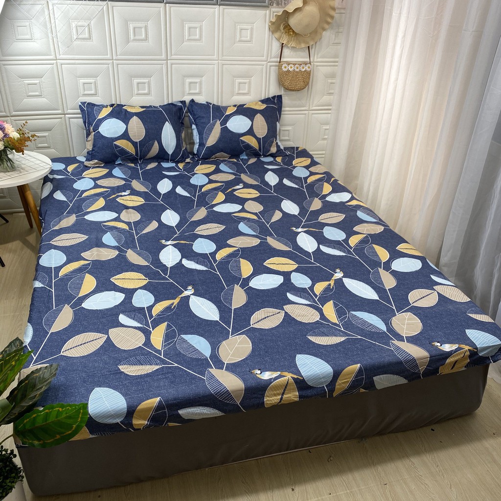 Chăn ga gối cotton poly 2m2 x 2m ( được chọn mẫu )