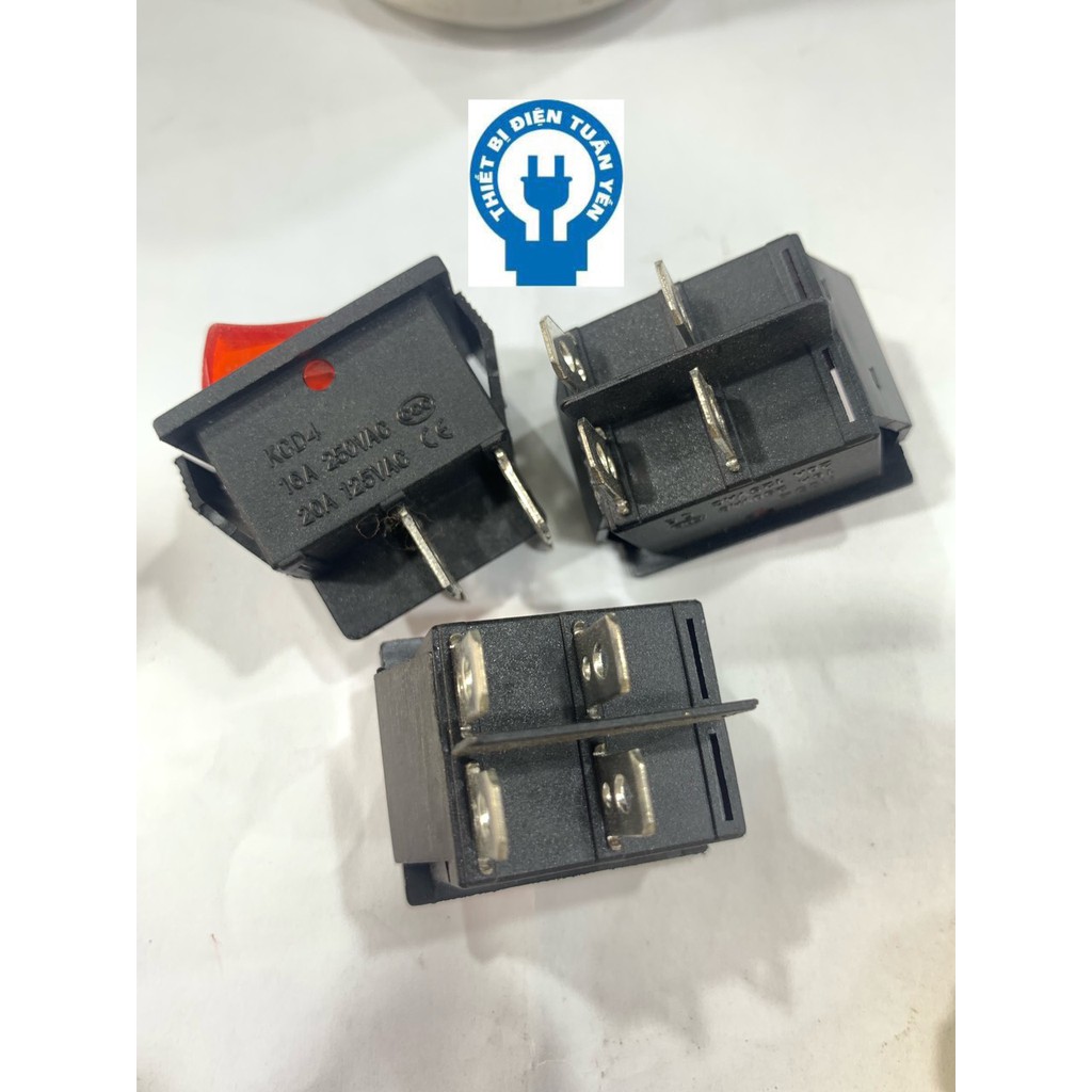 Công tắc bập bênh KCD4 250V 16A 4P