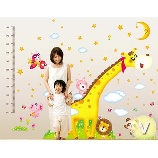 Decal dán tường Thước đo hươu vàng