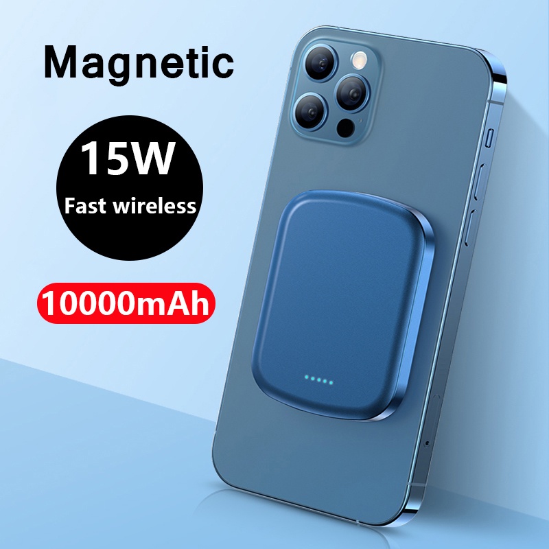 Pin Sạc Dự Phòng Không Dây 2021 10000mAh Có Nam Châm Cho iphone 12 13 pro max