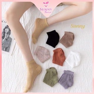 SET 10 Đôi Tất/ Vớ Lưới rơn Pastel Lưới Mỏng Nhẹ Lỗ Thoáng Khí Màu Xinh Xắn Dành Cho Nữ T062
