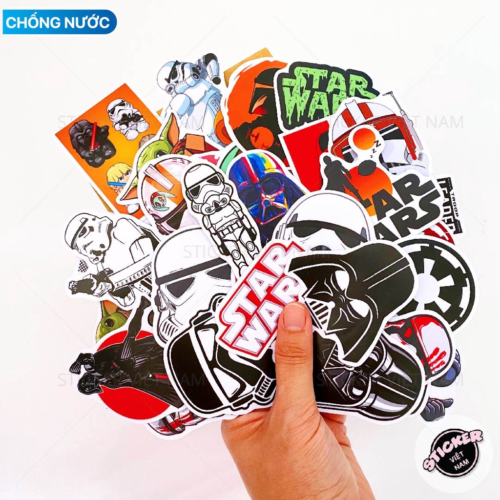STAR WARs stickers - Chất liệu PVC chất lượng cao chống nước - Kích thước 4-8cm -  Sticker Việt Nam