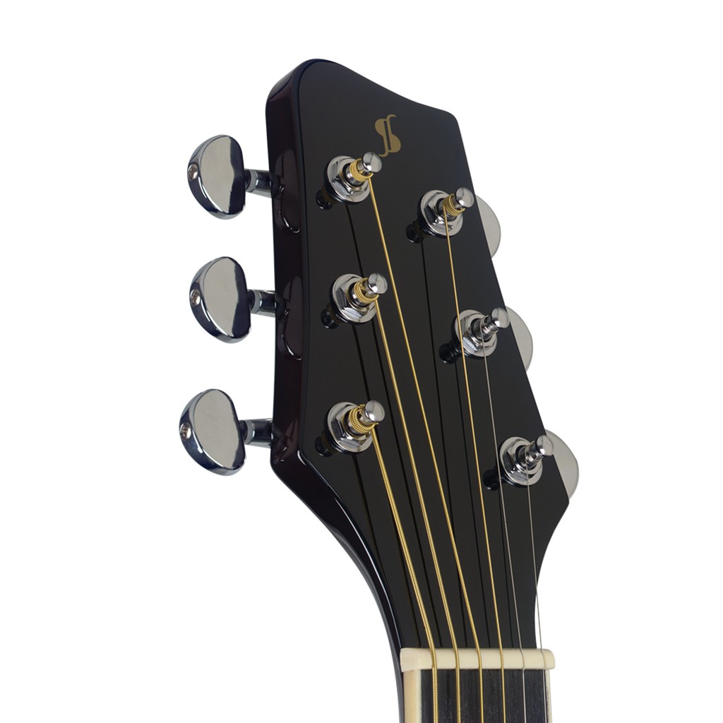 Đàn Guitar Acoustic Stagg SA35 DS-BK ( Tặng kèm bao da, capo, pic, ty chỉnh cần )