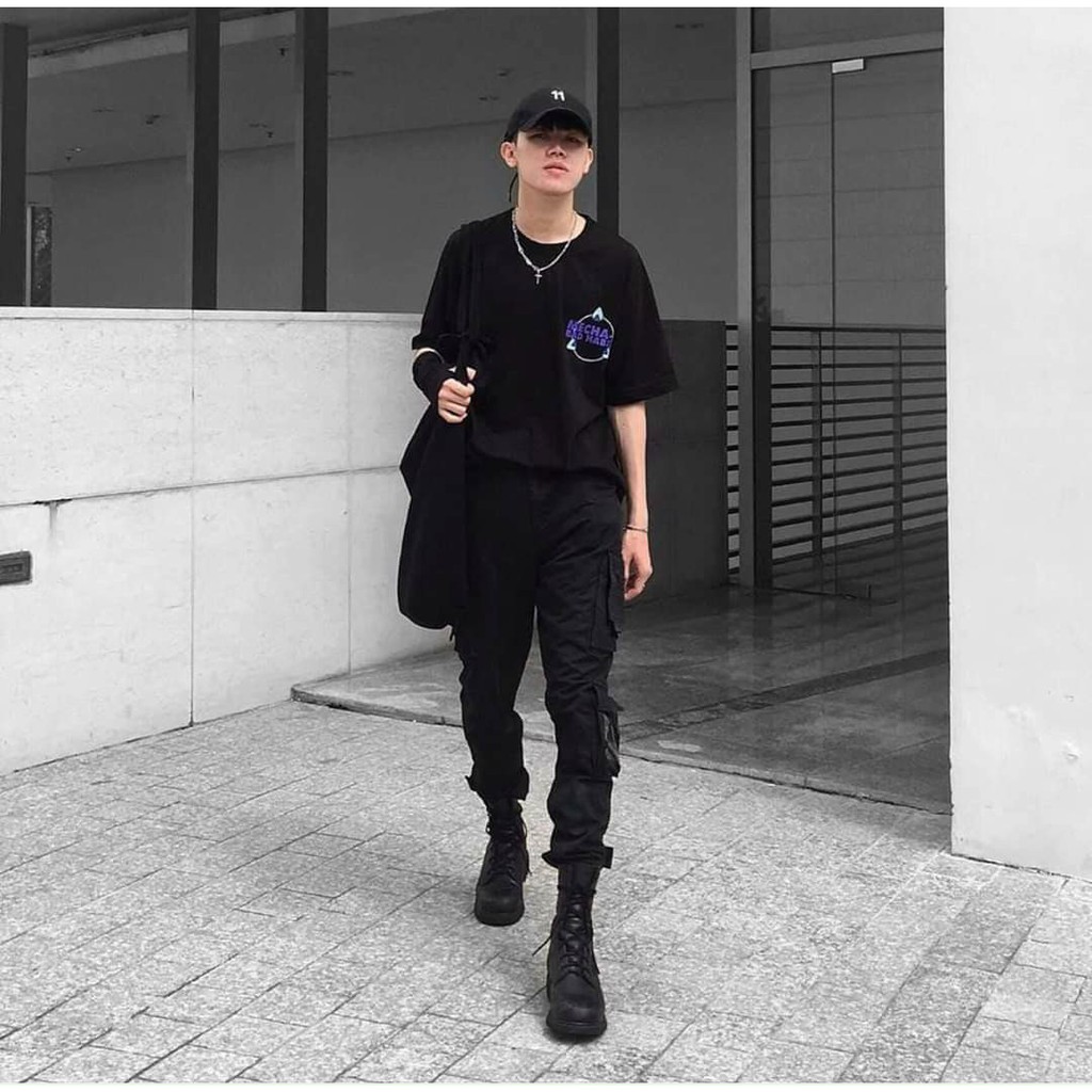 áo thun nam nữ tay lỡ unisex form rộng phong cách ulzzang Pi fashion