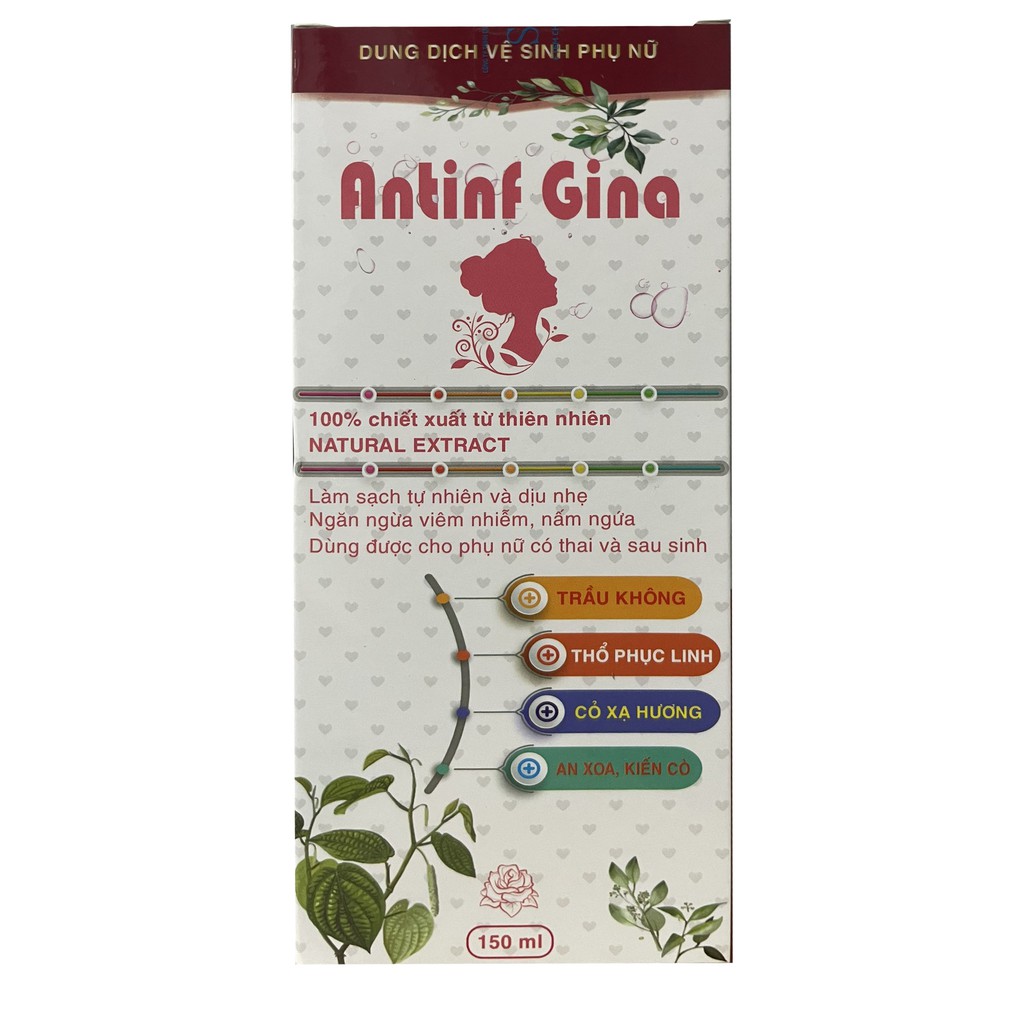 DUNG DỊCH VỆ SUNG PHỤ NỮ ANTINF GINA - Chai 150ML ( mẫu mới )