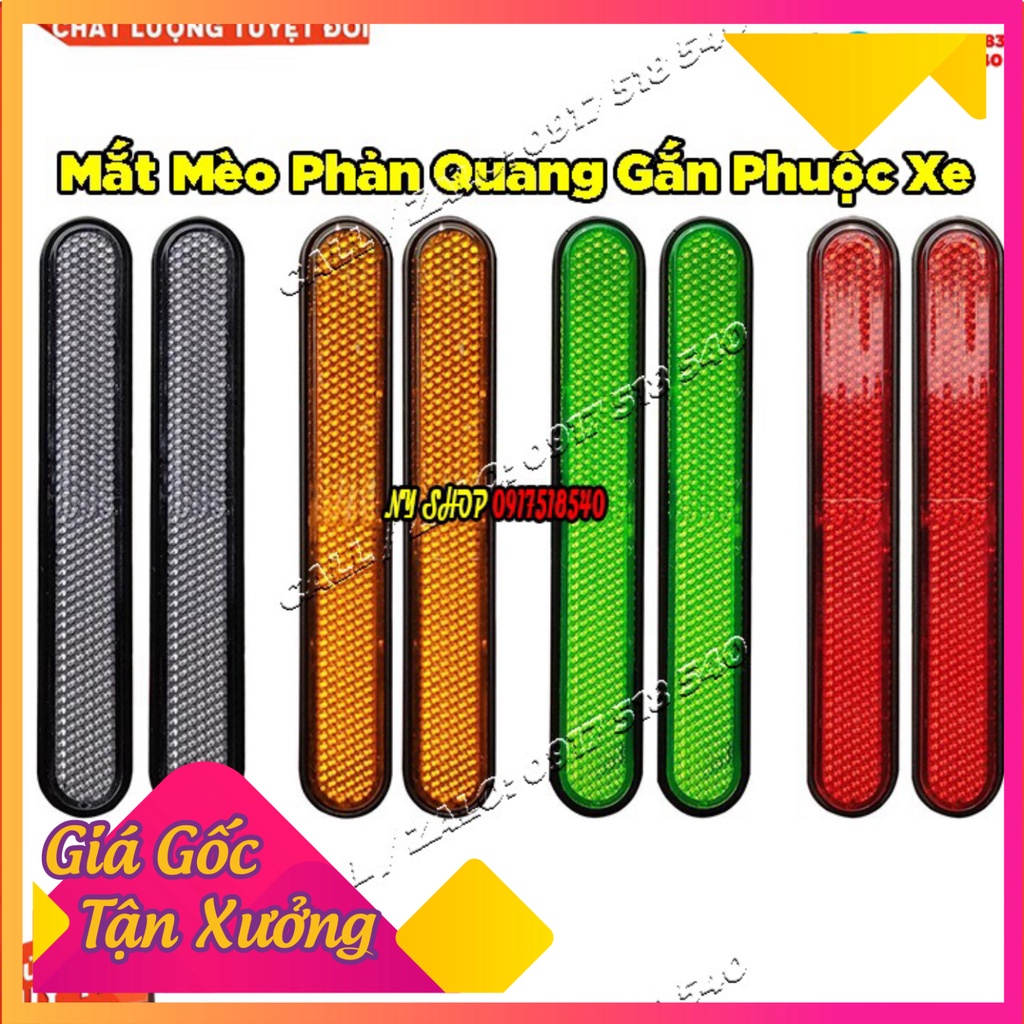 🥇 Mắt Mèo Phản Quang Dán Phuộc Xe Máy ( Giá 1 Cặp ) 🥇 (Ảnh Sp thật)
