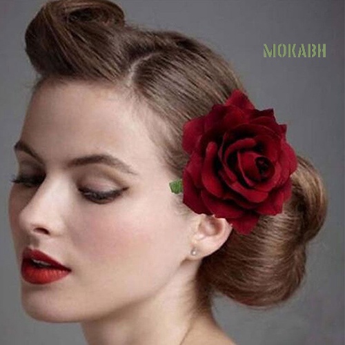 Trâm Cài Tóc Hình Hoa Hồng Lớn Ngọt Ngào Cho Cô Dâu