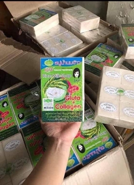 Xà Phòng Cám Gạo Jam Thái Lan Rice Milk Soap (65g) Sáng Da, Mềm Mại, Loại Bỏ Tế Bào Chết, Dầu, Mụn, Thâm Đen Chính Hãng | BigBuy360 - bigbuy360.vn