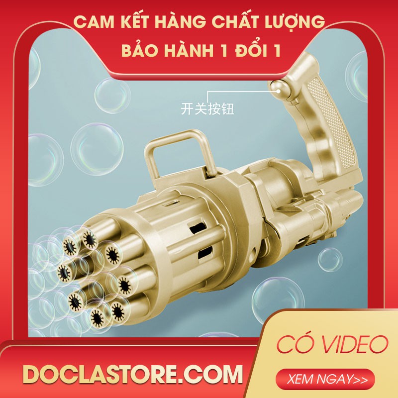 Đồ chơi cho bé - súng bắn bong bóng xà phòng 8 nòng siêu mạnh - đồ chơi trẻ em giá rẻ - độc lạ store