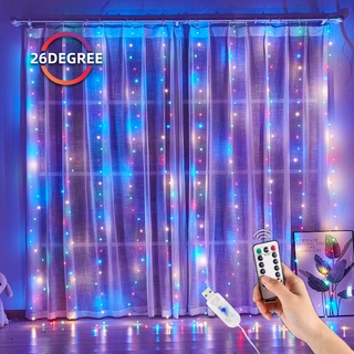 Dây đèn LED trang trí rèm cửa điều khiển từ xa cổng USB