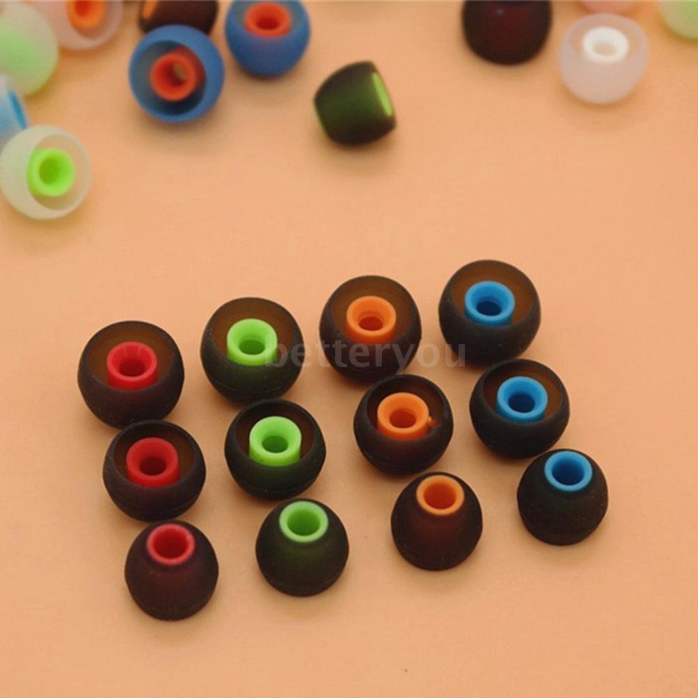 Silicone Set 6 / 12 Cặp Nút Bịt Tai Bằng Silicon 3.8mm Màu Ngẫu Nhiên | BigBuy360 - bigbuy360.vn