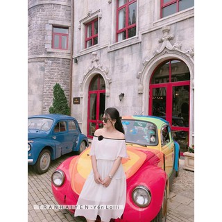 VÁY VON HOA TRỄ VAI HÀNG THIẾT KẾ