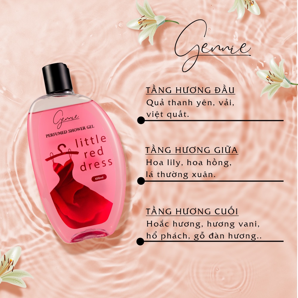 Sữa tắm nước hoa Nữ Gennie Little Red Dress 450ml