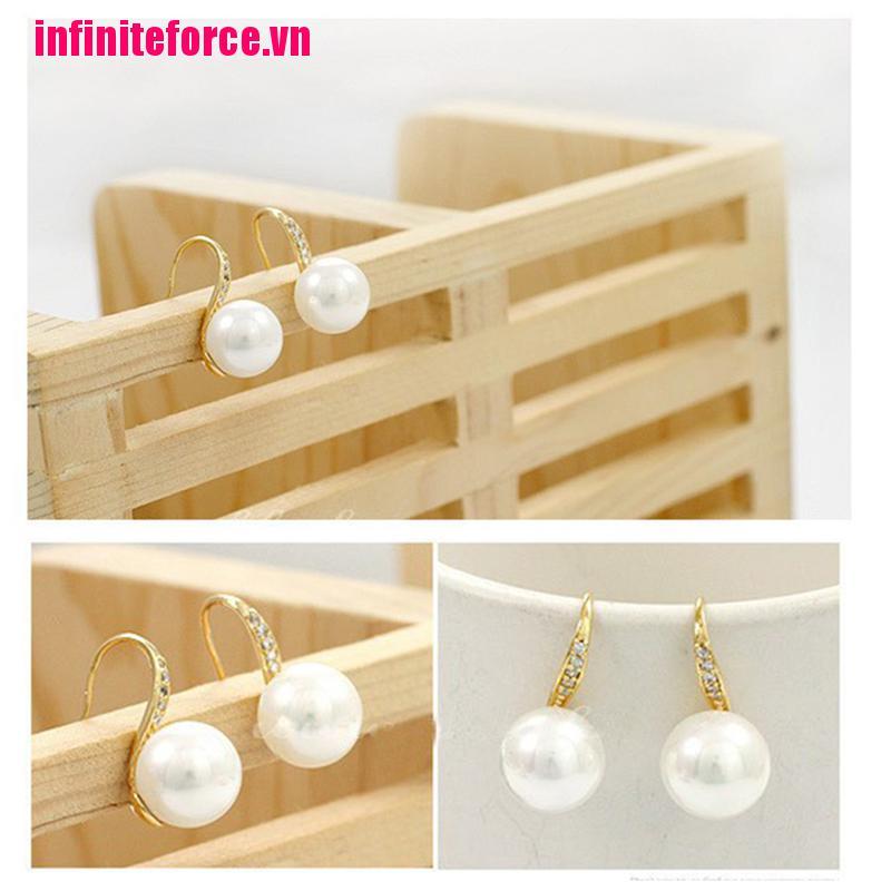 Khuyên Tai Đính Ngọc Trai Tạo Hình Độc Đáo Thời Trang Cho Nữ