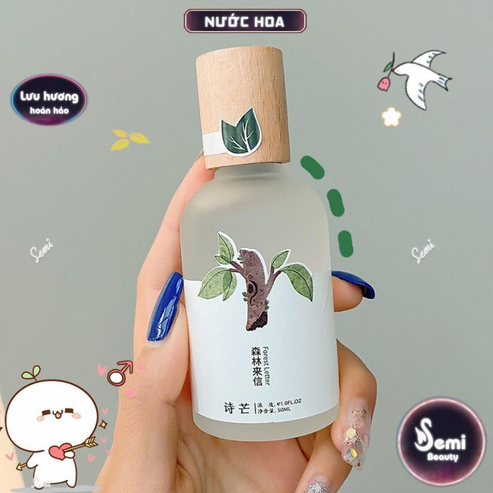 Nước hoa Shimang Trà thơ vỏ mờ nắp gỗ mộc mạc 50ml | BigBuy360 - bigbuy360.vn