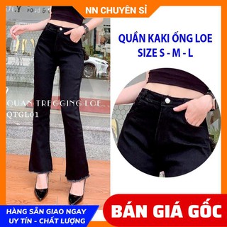 Quần kaki loe - tregging loe chất kaki cực xinh qtgl ⚡ảnh thật⚡