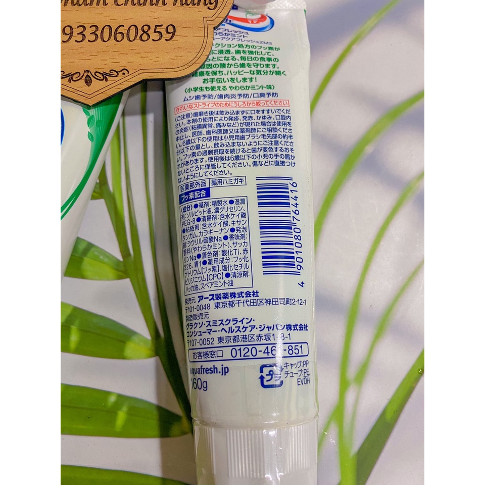 Kem Đánh Răng Aquafresh Nhật Bản 160g - Chính Hãng