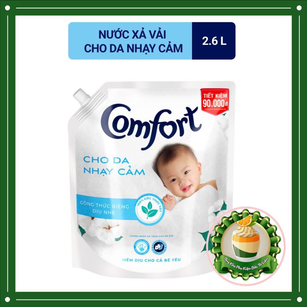 [Mã HCMST5 giảm 10K đơn 99K] Nước Xả Vải Comfort (2.6L) Túi Nước Xả Vải Cho Da Nhạy Cảm